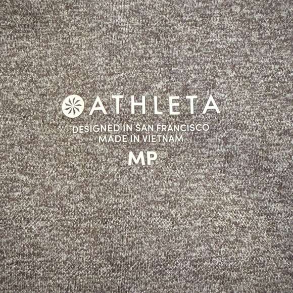 Athleta Salutation Stash Pocket Tight Heathered Gray Size MP - Picture 5 of 9